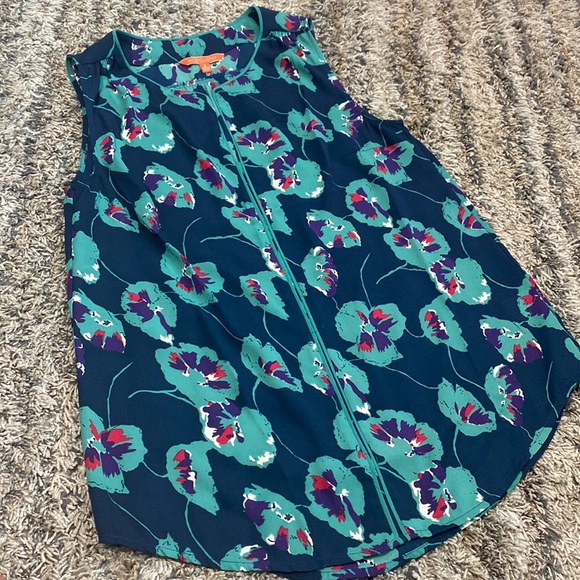 Mod cloth sleeveless floral print blouse size small - Picture 1 of 6